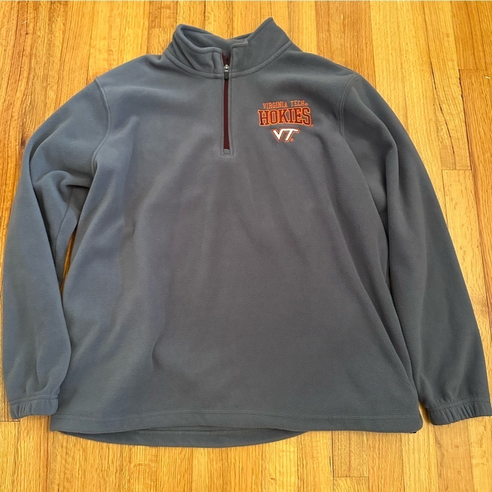Men's Virginia Tech Quarter Zip Pullover Fleece Jacket X Large (T)